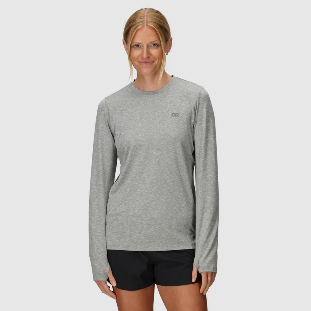 Outdoor Research ActiveIce Sun Shirt Women’s M Grey Heather UPF Long Sleeve NWT